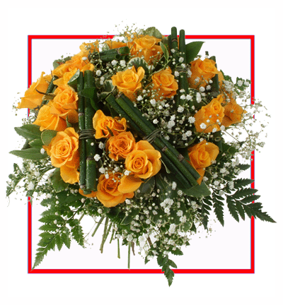 Bunch of 20 Yellow Roses with Seasonal Fillers