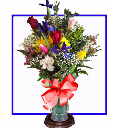 Mixed Flower Bouquet Gift with Roses and Gerberas