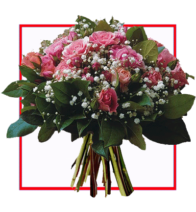 [PN-12-P-R-1] 12 Pink Roses Hand Bouquet