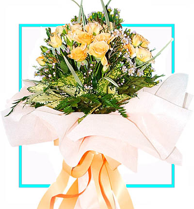 [N-18-Y-R-1] Radiant Yellow Rose Arrangement