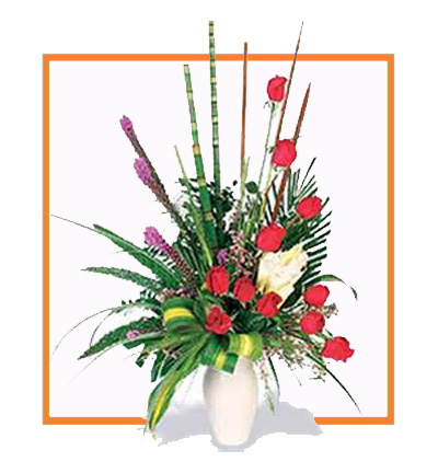 [PN-N16RR-VASE-1] Wrapped In Love Vase Arrangement