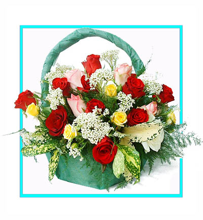 [PN-B-25-RYP-R-1] 25 Assorted Roses Bouquet